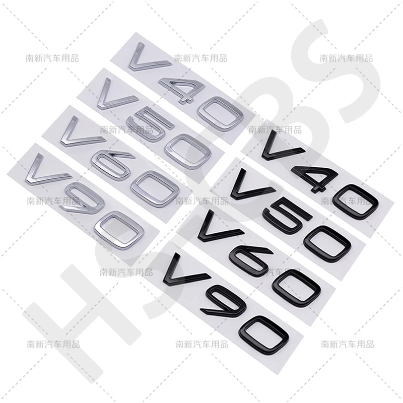 Фото Gloosy V40 V50 V60 V90 Эмблема на багажник Автомобильные наклейки для Volvo Аксессуары Задний багажник Логотип перемещения Наклейка Стайлинг автомобиля №4