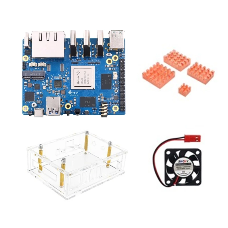 

Heatsink Case Fan 2.5Gb MotherboardKit for Orange 5 Acrylic Case Cover Dropship