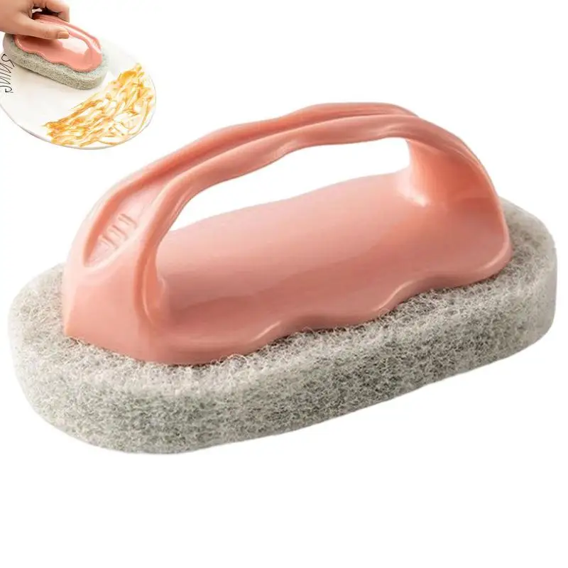 

Cleaning Sponge Non Scratch Scouring Sponges With Handle Reusable Bathroom Scrubber For Kitchen Surface Dish Pot
