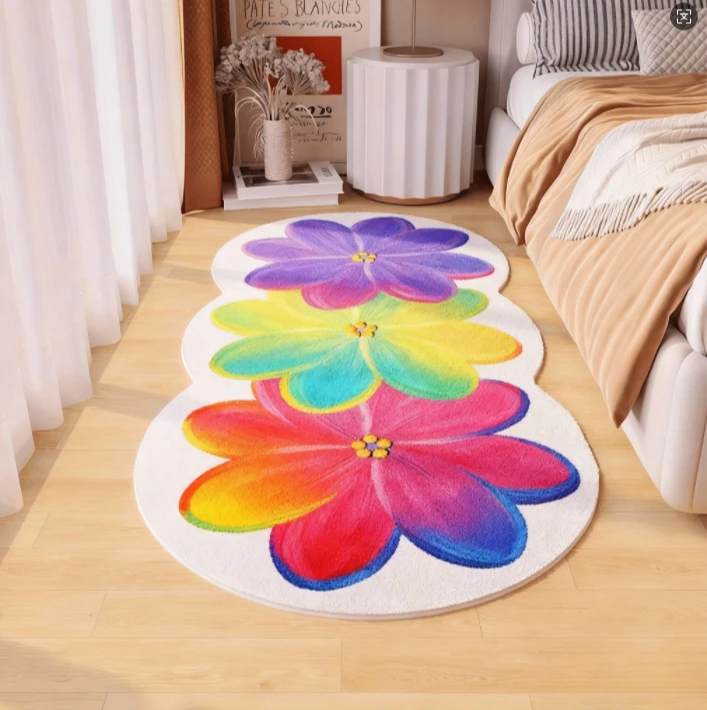 Plush Carpet Flower Pattern 100% Polyester