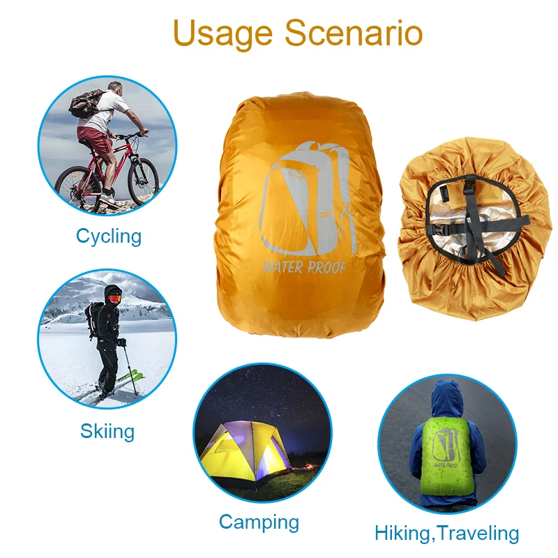 Рюкзак Водонепроницаемый светоотражающий для сумки 20-80 л камуфляжный