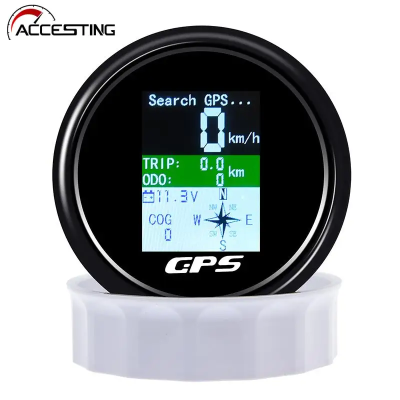 

Универсальный 85 мм лодочный Автомобильный GPS Спидометр для моторной яхты TFT экран одометр Регулируемый поездка ODO COG вольтметр с GPS антенной