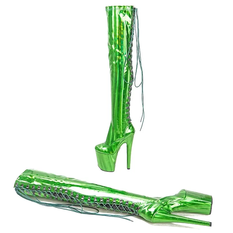 LAIJIANJINXIA/Новые женские сапоги выше колена на платформе из искусственной кожи с