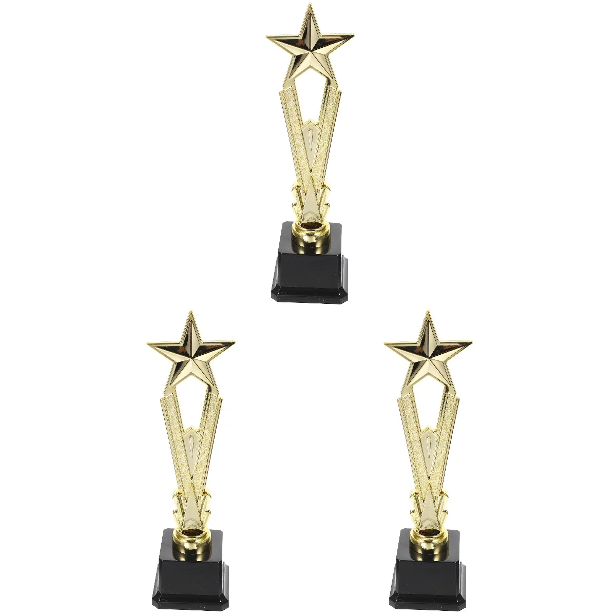 

3pcs Trophy Decor Celebration Competition Trophy Winner Trophy Cup Children Award Trophy