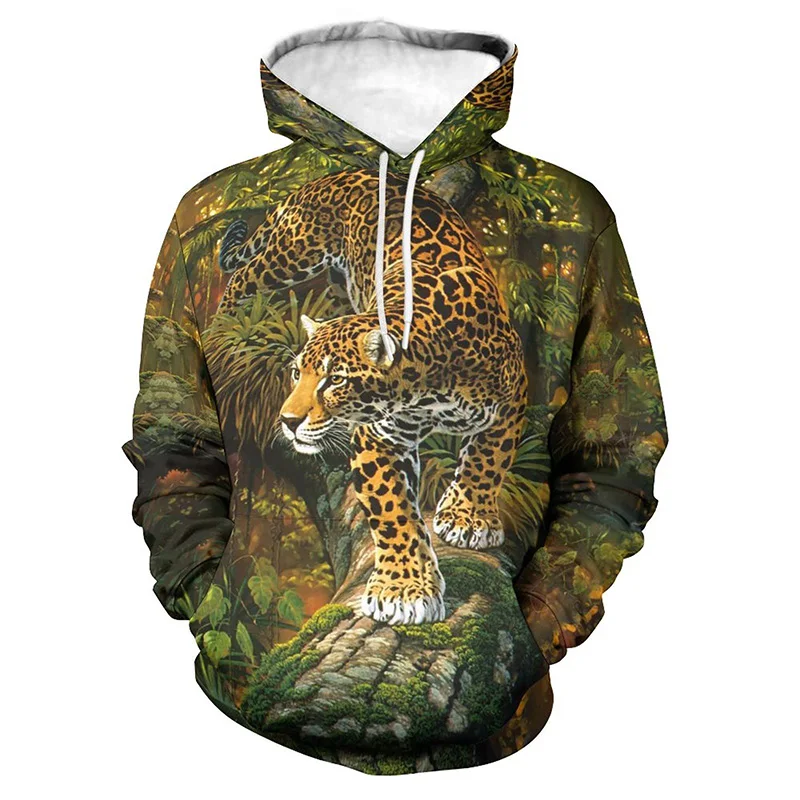 

New 3D Printed Leopard Men/Women Hoodies Streetwear Boys Girls Fashion Sweatshirt Autumn And Spring Male/Female Clothes Jackets