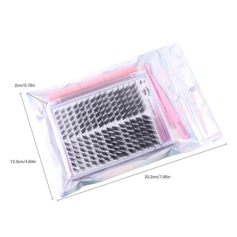 Набор для наращивания ресниц сделай сам 1680 шт. индивидуальные кластеры D Curl 12-18 мм