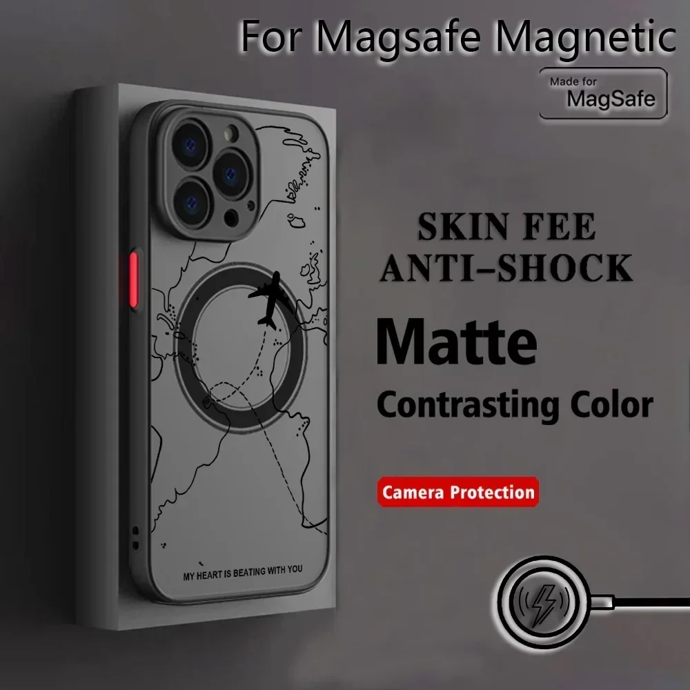 Travel nspired Airplane Route Phone Case For Samsung Galaxy S25 S24 S23 S22 S21 S20 FE Plus Ultra 5G Matte Magnetic Back Cover