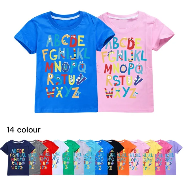 Children Sports Tees Clothing Alphabet Lore Game Kids Cosplay T-Shirt Girls Boys Short Sleeve Summer Tops Clothes Tshirts 1