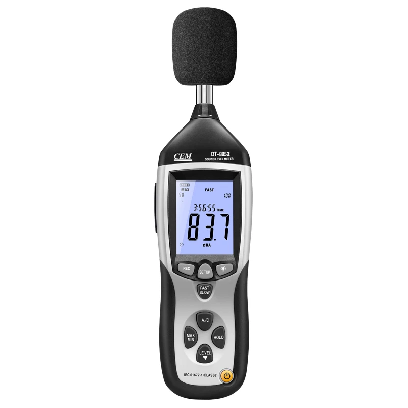 

CEM DT-8852 Range 30-130 dB Noise USB Digital Sound Level Meter with data logger recorder