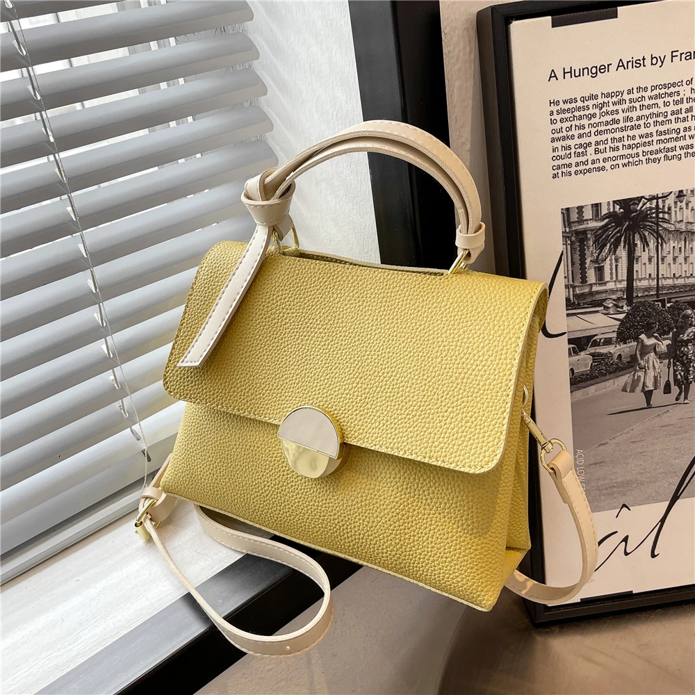 

Summer Short Handle Round Lock Small Handbags For Women 2022 Trend Fashion Double Zip Compartment Girls Shoulder Crossbody Bags