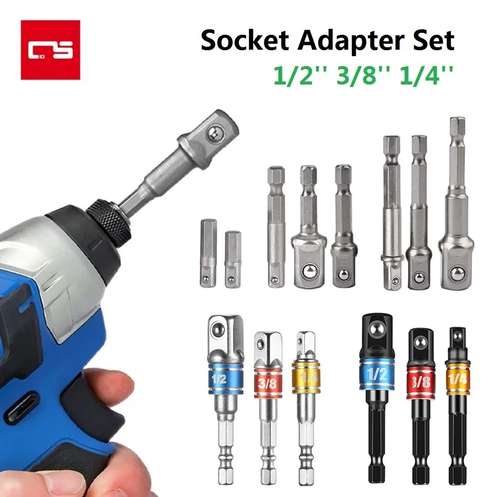 Drill Socket Adapter Kit Impact Drill Extension Bit Socket A