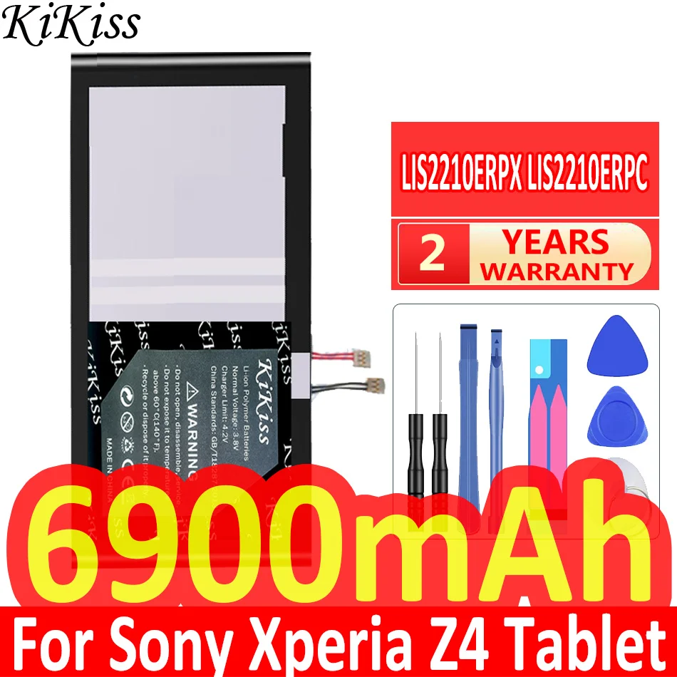 

KiKiss Powerful Battery LIS2210ERPX LIS2210ERPC 6900mAh for Sony Xperia Z4 Z 4 Tablet SGP712 SGP771 1291-0052 Batteries