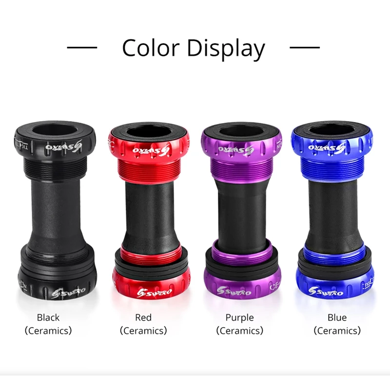 SWTXO BB68 BB73 керамический подшипник нижний кронштейн с резьбой BB BSA 68/73 мм для шатунов