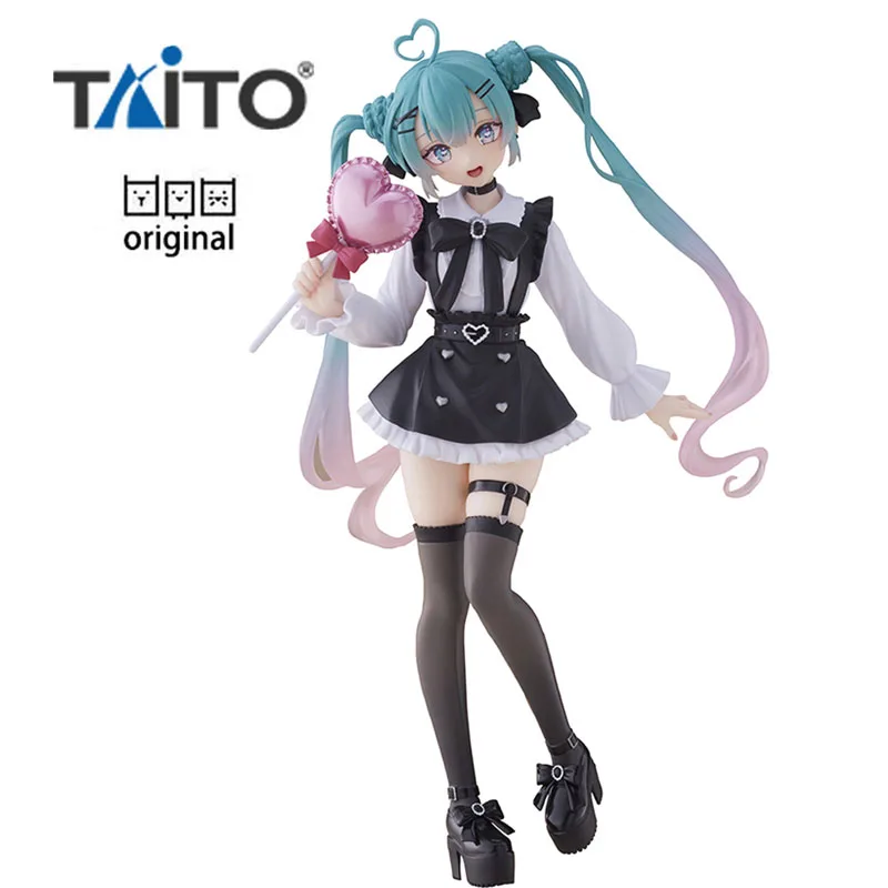 

Original Taito Vocaloid Hatsune Miku Fashion Figure Subculture 18Cm Kawaii Doll Anime Figure Pvc Model Collectible Toys Gift