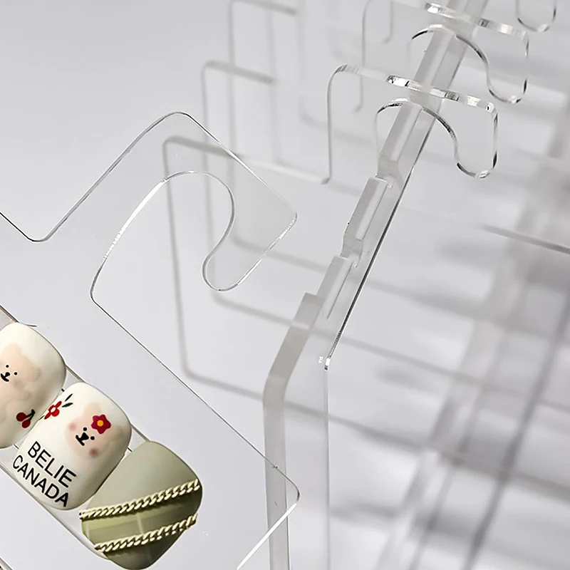 Прозрачный акриловый крючок для дизайна ногтей
