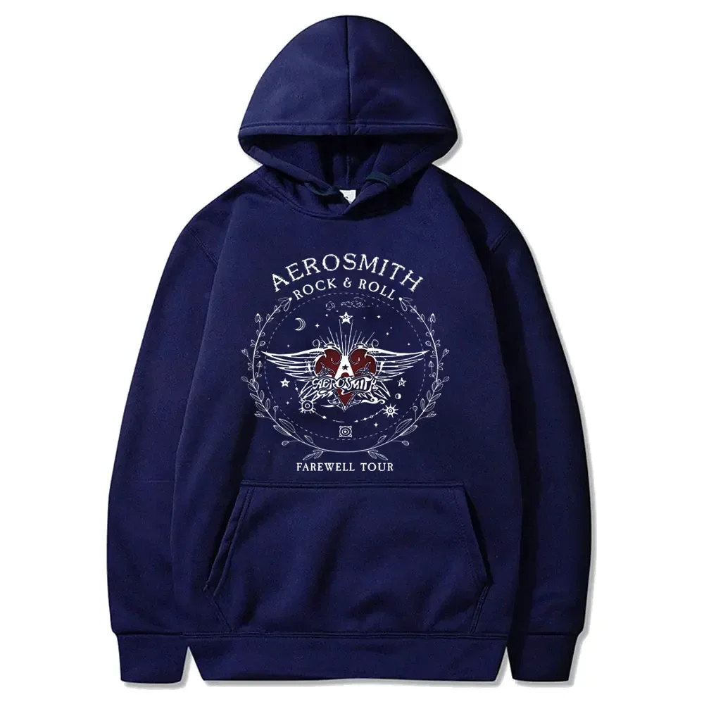 Фото Aerosmith Farewell Tour Осенние толстовки Farewell Tour Hard Rock Спортивный костюм Повседневная свободная рубашка в стиле ретро Фэнтезийная одежда Y2K Топ унисекс №4