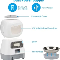 Smart Automatic Dog Cat Feeder 3.5 Liters Dry Food Dispenser Plus 2L Water Feeder Suitable for Small and Medium Pet Smart Feeder