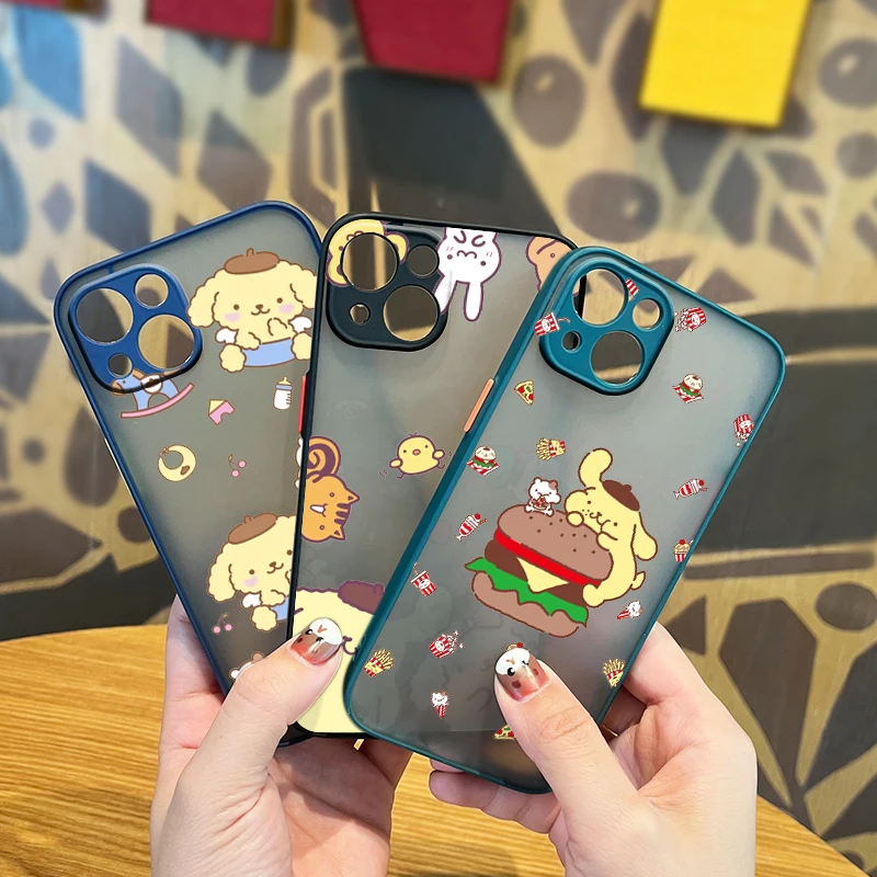 

Pompompurin Cartoon Cute For Apple iPhone 13 12 11 Pro Max Mini XS Max X XR 7 8 Plus Frosted Translucent Phone Case Capa Cover