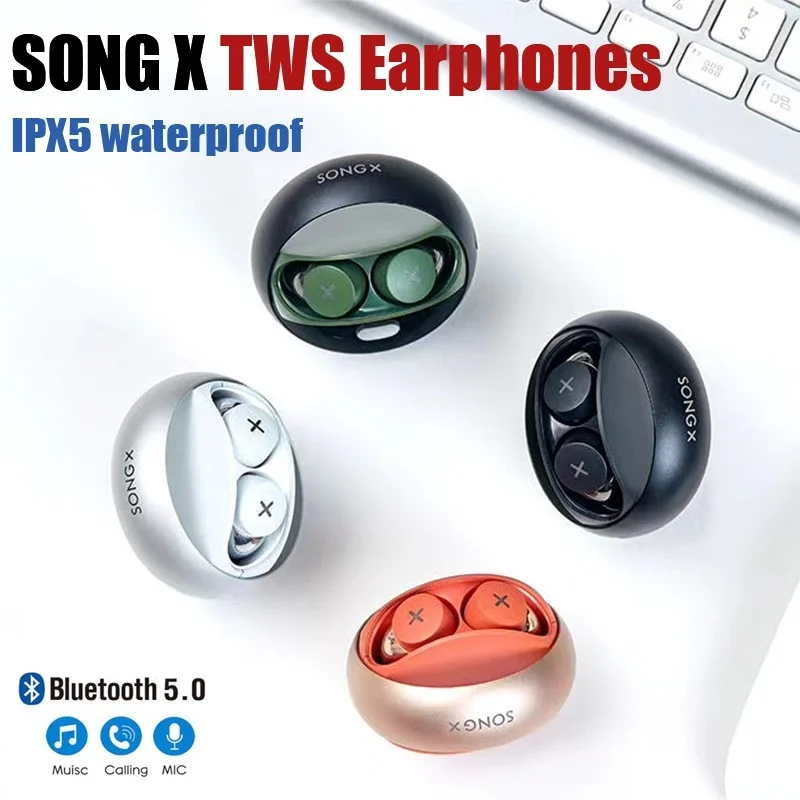 

SONG X TWS Wireless Bluetooth Earphones Sport Headsets rotation headphone With Mic Earpiece For Iphone Xiaomi Samsung all phone