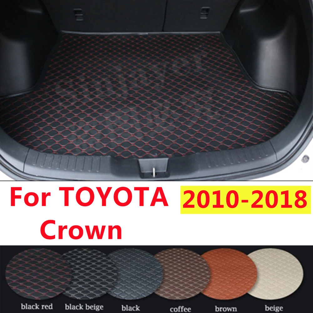 

SJ Custom подходит для Toyota Crown 10-2018 Водонепроницаемый Всепогодный автомобильный коврик для багажника авто задний поднос для ботинок поднос для грузового ковра протектор