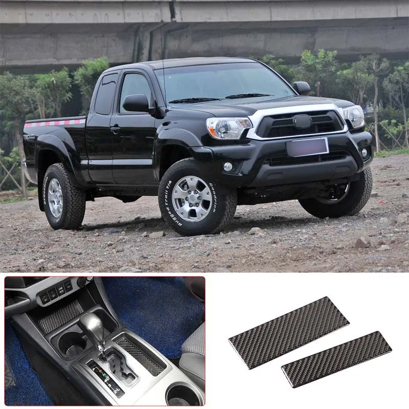 

For Toyota Tacoma 2011-2015 car styling soft carbon fiber central control gear groove pad car interior modification accessories