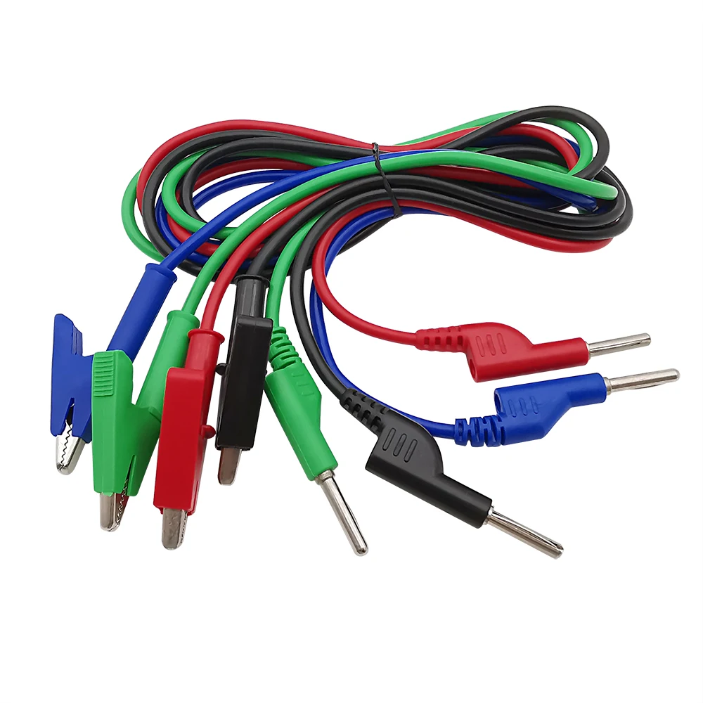 

1 метр двойной конец тестовый провод линия крокодил зажим банан штекер крокодил сделай сам Электрический разъем для мультиметра