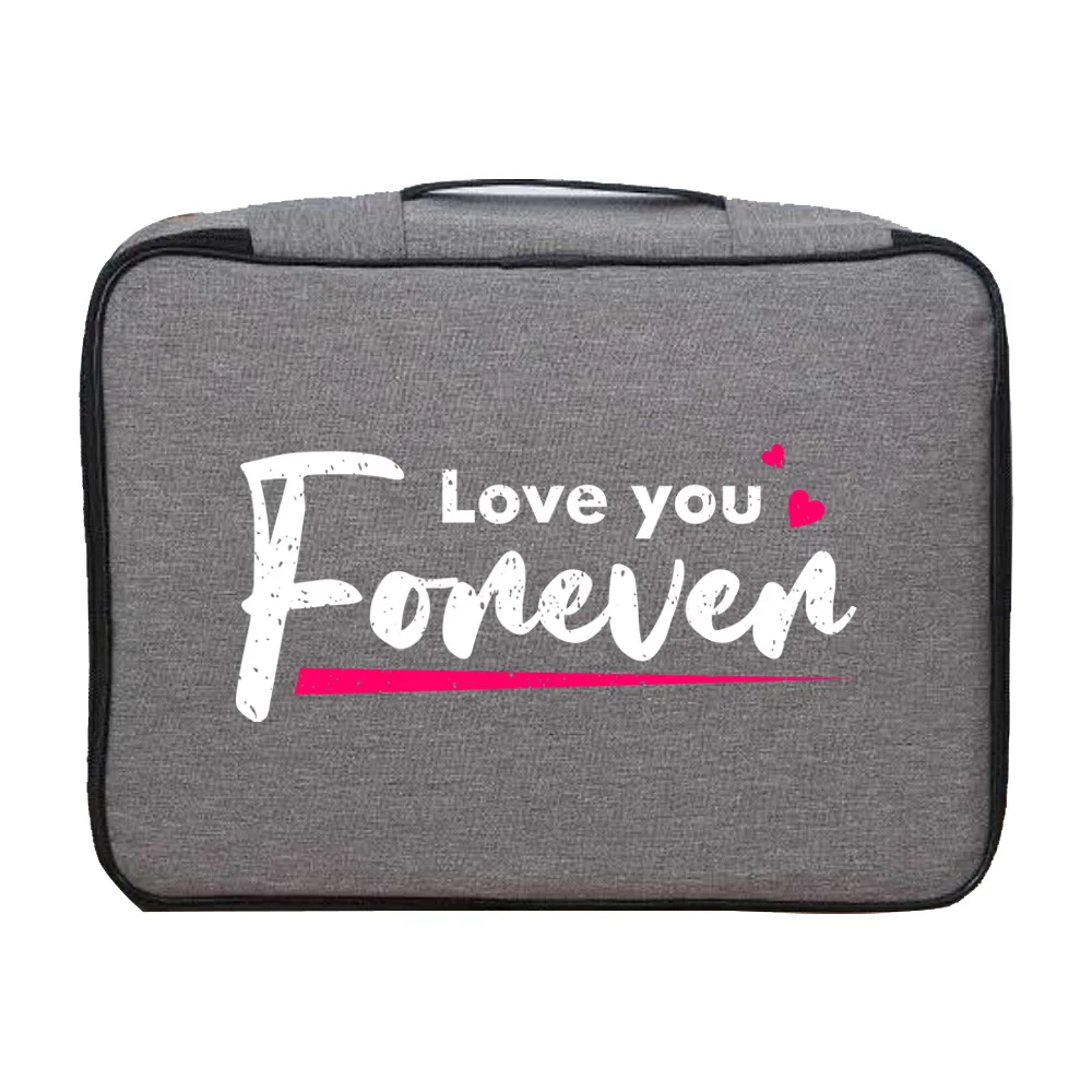 Large Capacity Waterproof Document Bags Travel Credentials Storage Bag Phrase Print Documents Organizer Case Office File Handbag