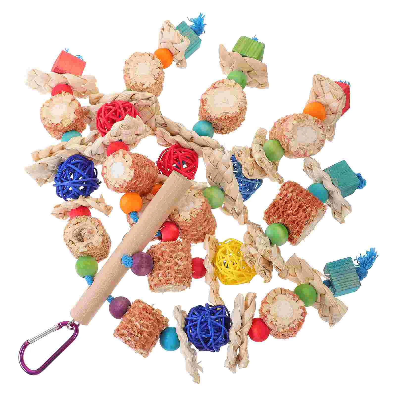 

Toys Small Bird Cockatiels Interesting Parrot Birds Hanging Chewing Wooden Pet Plaything Parakeets Delicate