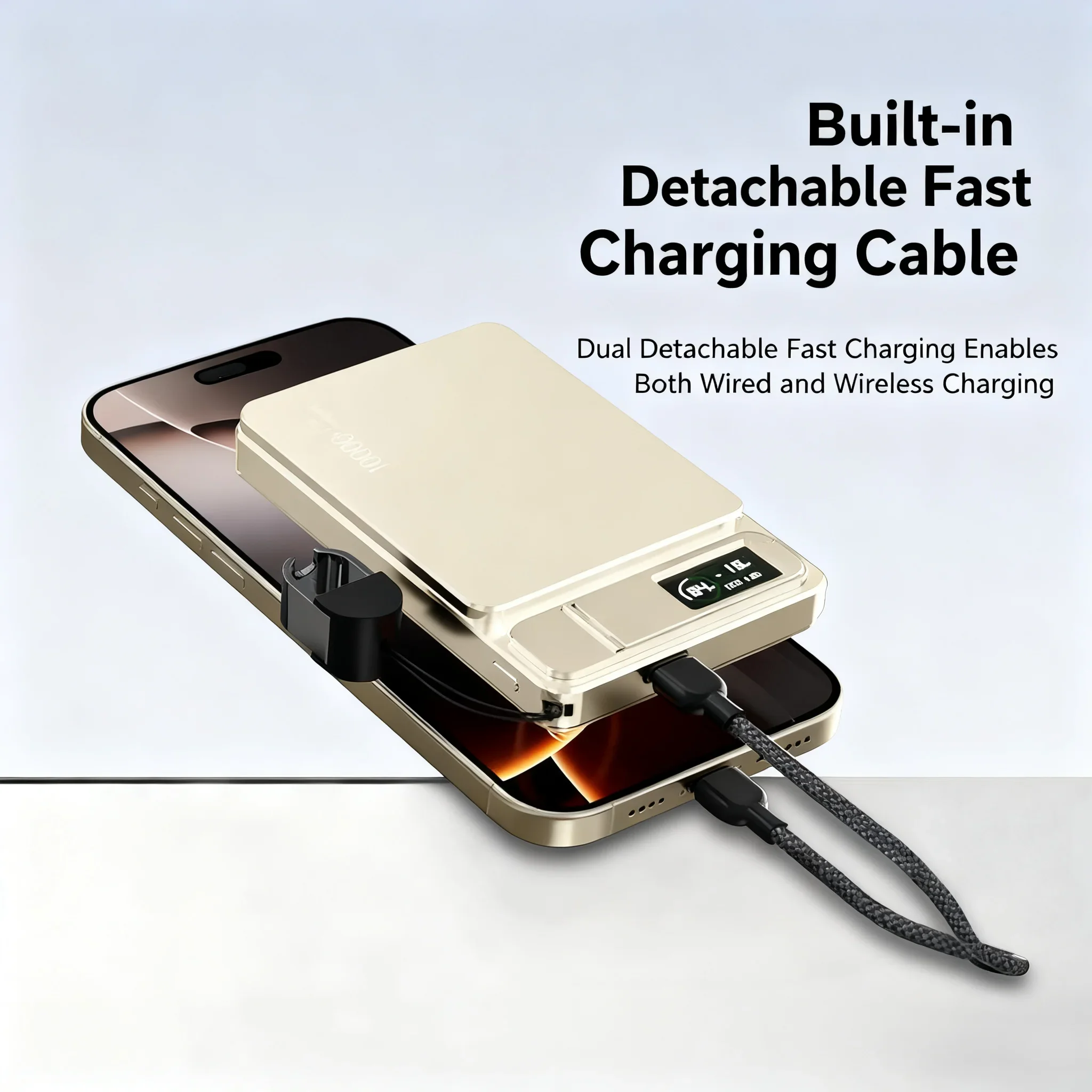 Фото Портативное дорожное зарядное устройство с держателем для телефона Powerbank для Magsafe iPhone AirPods Pro, беспроводное зарядное устройство, внешний аккумулятор, аккумуляторы №3
