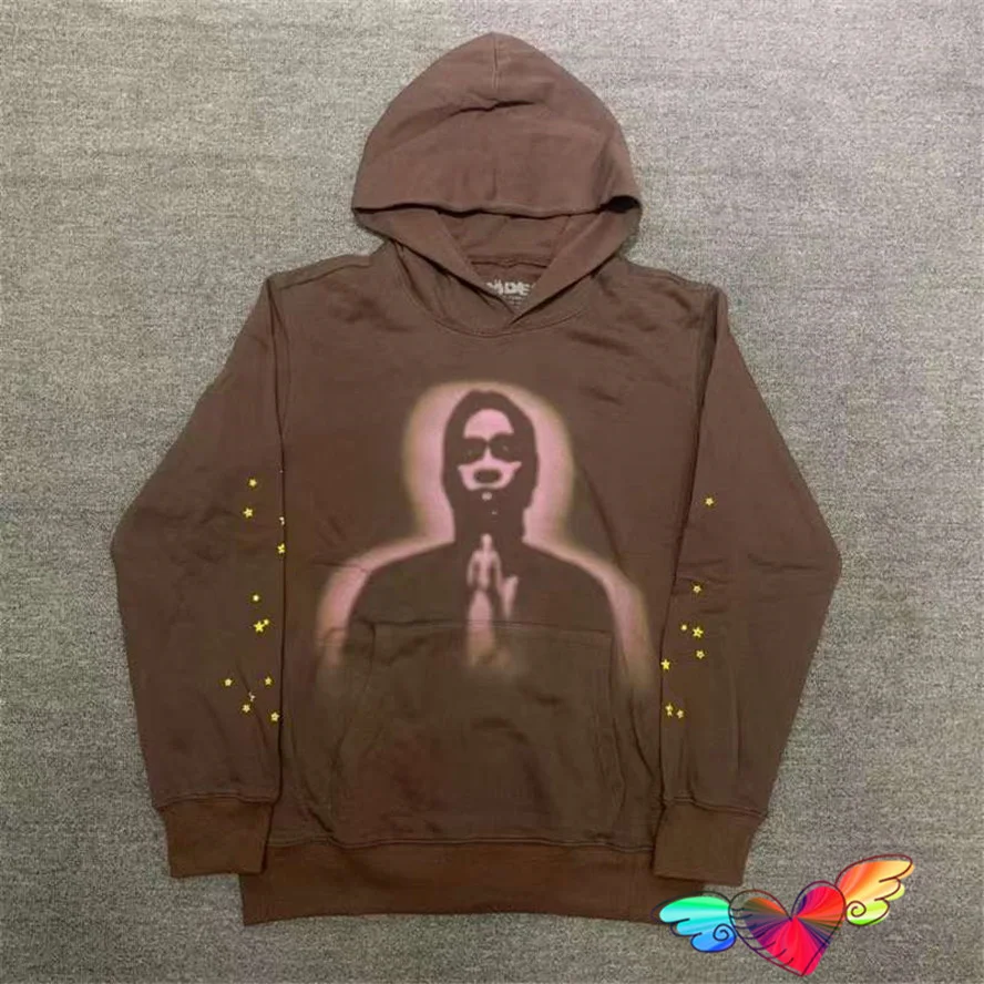 

Brown World Wide Spider Hoodie 2022 Men Women 1:1 High Street 555555 Sp5der Hoodie Hip Hop Young Thug Pullovers Loose Fit