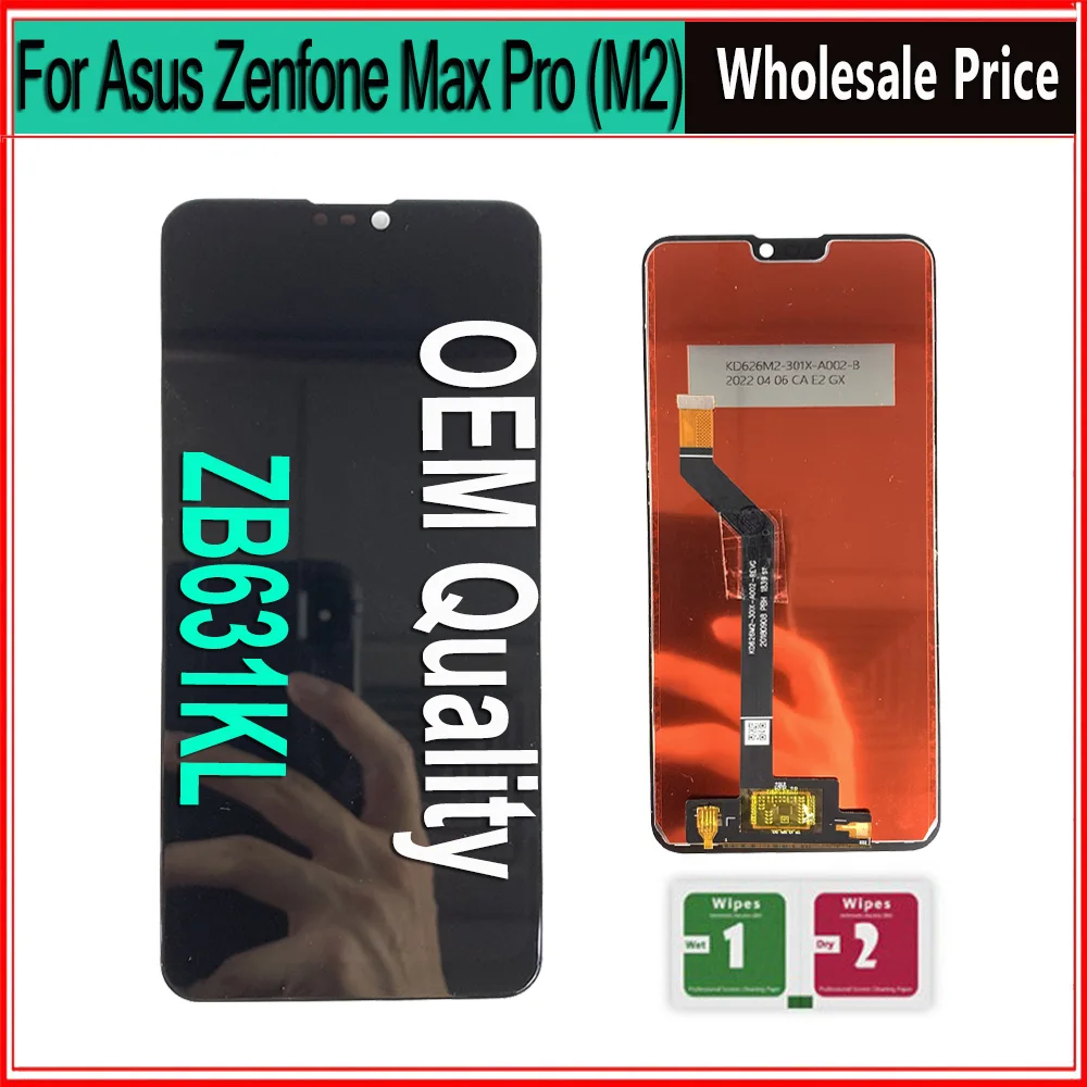 Test OEM Quality LCD For Asus Zenfone Max Pro M2 ZB631KL Display Touch Screen Digitizer Assembly | Mobile Phone Screens