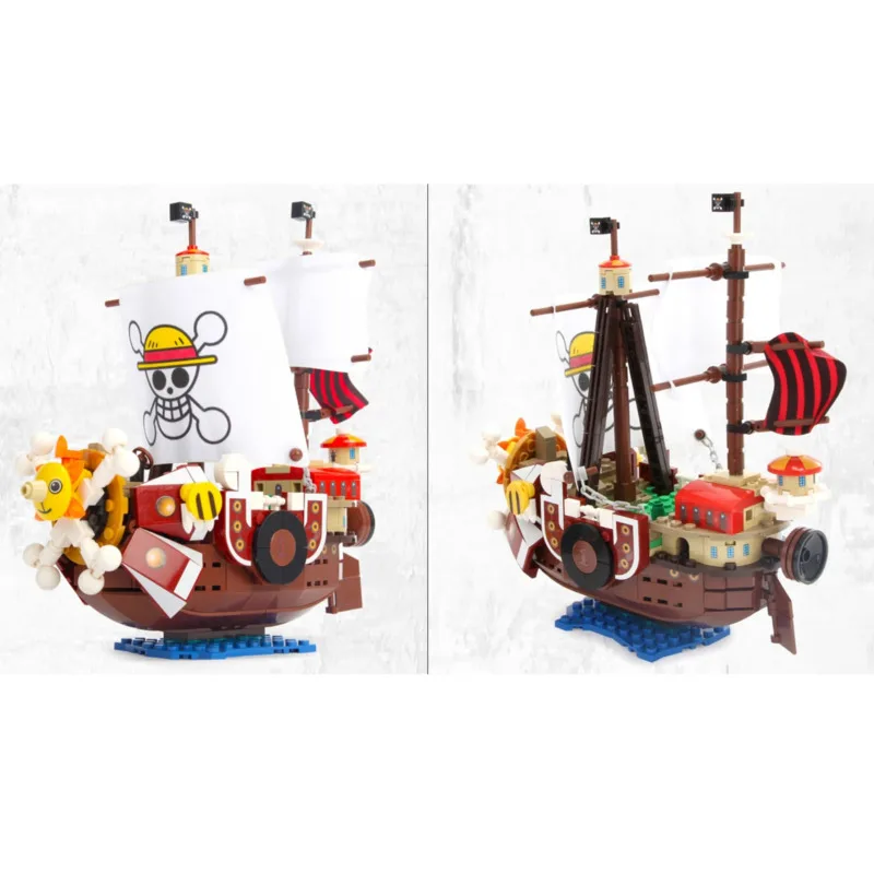 

Строительные блоки, милые мини-лодки, солнечные модели блоков, соломенная шляпа, пираты, экшн-фигурки, 20 см, 42 шт.