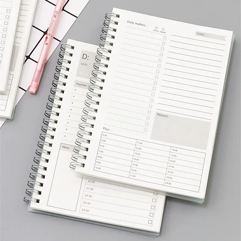 

2023 Notebooks Agendas Planner Diary Weekly Spiral Organizer Libretas A5 Note Books Monthly Kraft Paper Schedule Filofax