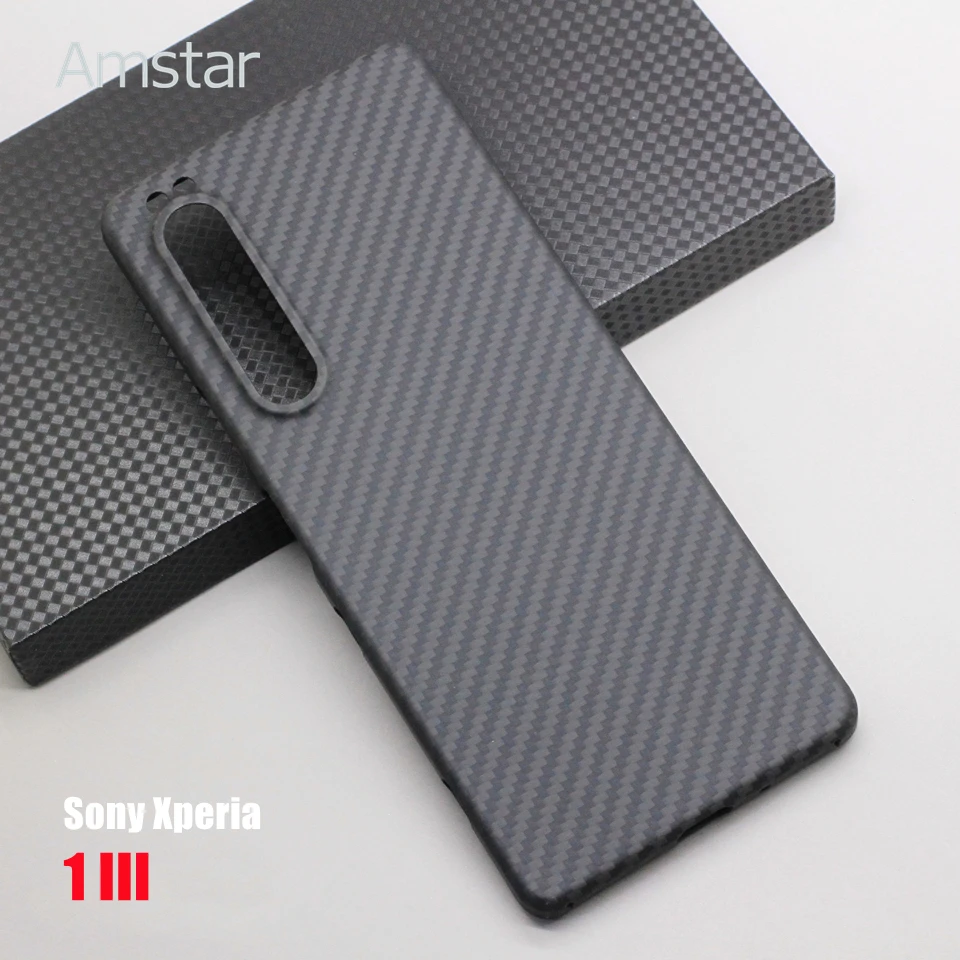 Защитный чехол Amstar из настоящего углеродного волокна для Sony Xperia 1 IV Pro-i III 5 II 10