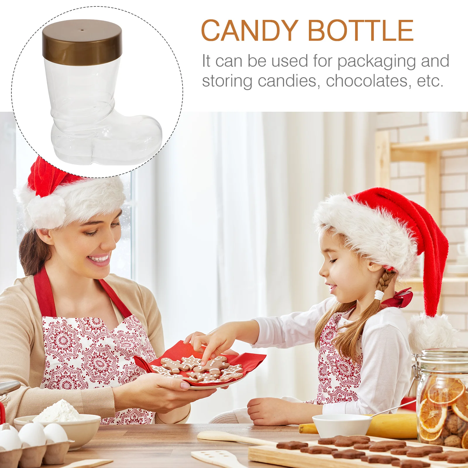 

2Pcs Candy Bottles Exquisite Useful Candy Storage Bottles Gift Packing Bottles for Mall
