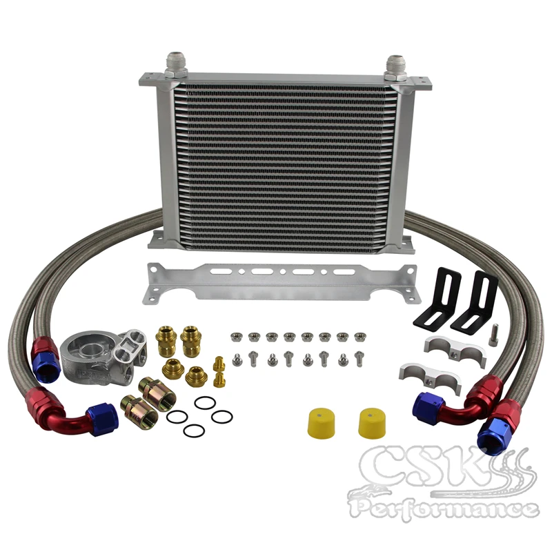 Масляный радиатор двигателя 28 рядов AN10 британского типа + Адаптер фильтра