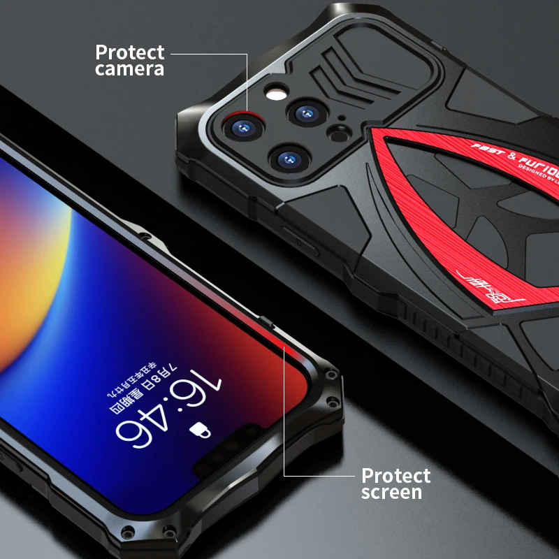 Сверхпрочный бронированный противоударный чехол для телефона iPhone 13 14 Pro Max