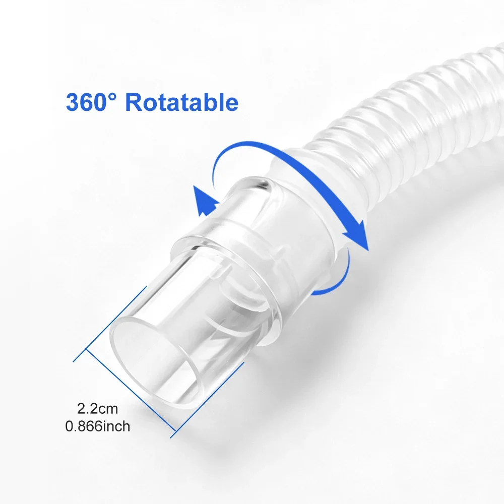 Фото 1/2 шт. короткая трубка-коленообразный соединитель для CPAP-аппаратов Airfit N20 / Airtouch N20, трубка для назальной маски CPAP, для сна, против храпа №4