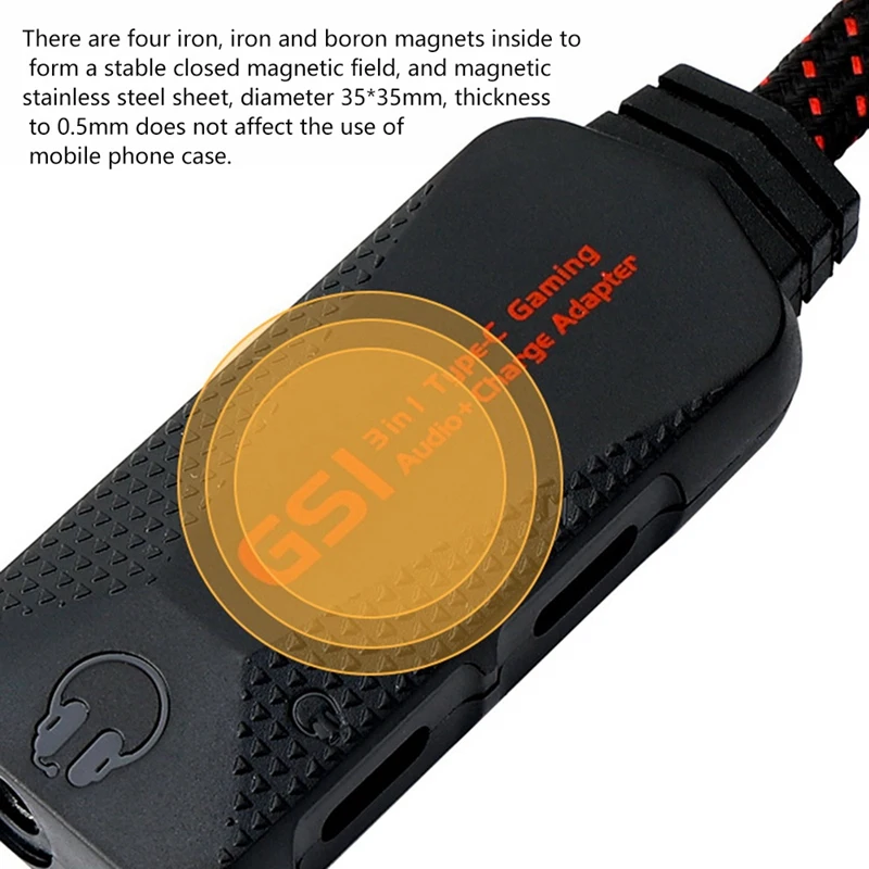 

Game Live Sound Card USB Sound Card Type-C Charging 3-In-1 Hi-Rse Mobile Game Sound Card External Drive-Free