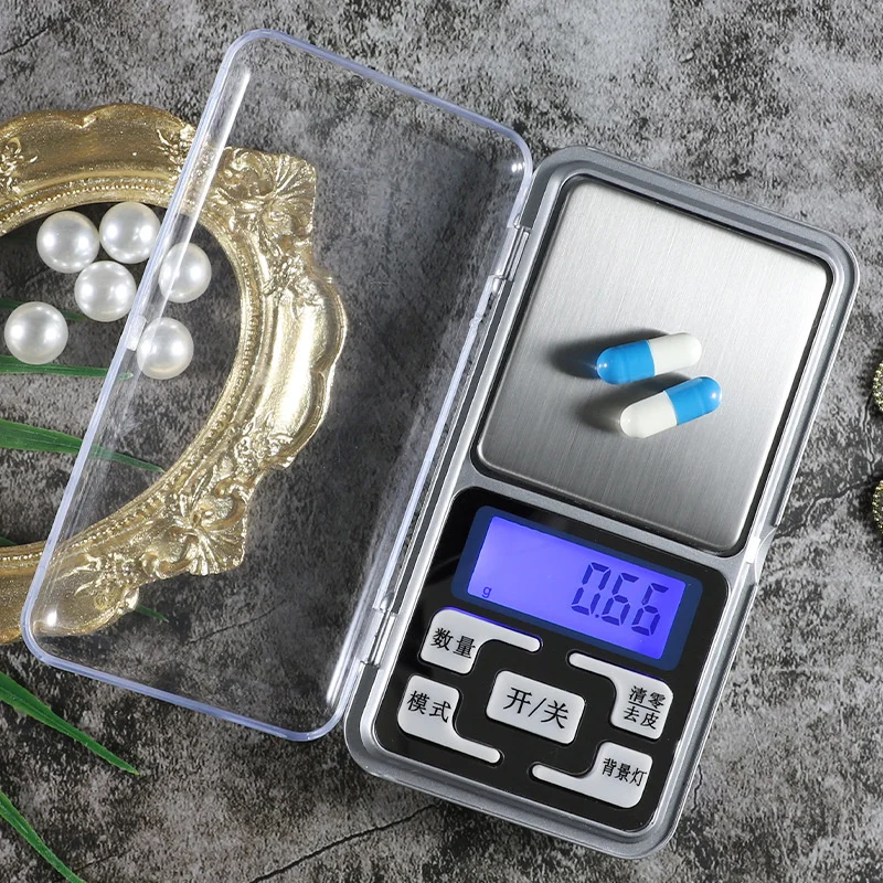 

Jewelry Scale 0.1g Weighing Instrument Portable Balance Mini Electronic Scale 0.01g Precision Pocket Scale Hand Palm Scale Tool