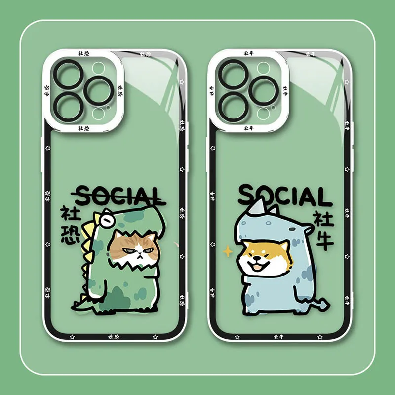 Чехол с милым маленьким динозавром для Xiaomi Redmi Note 12 4G 5G Turbo 11 Pro Plus 12S 11S 10S 9S 10 8 7 6 9 10C