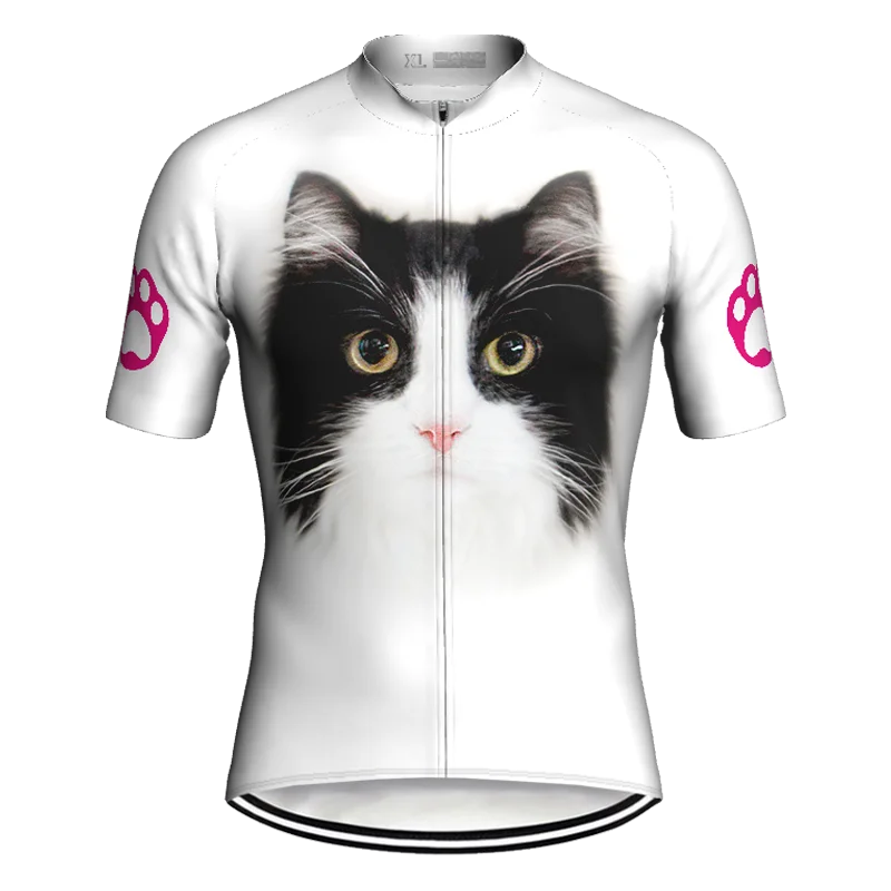 

Велосипедная рубашка в стиле кошки на заказ, одежда с коротким рукавом, дорожная Джерси, велосипедная куртка, велосипедные мото Mx горнолыжн...