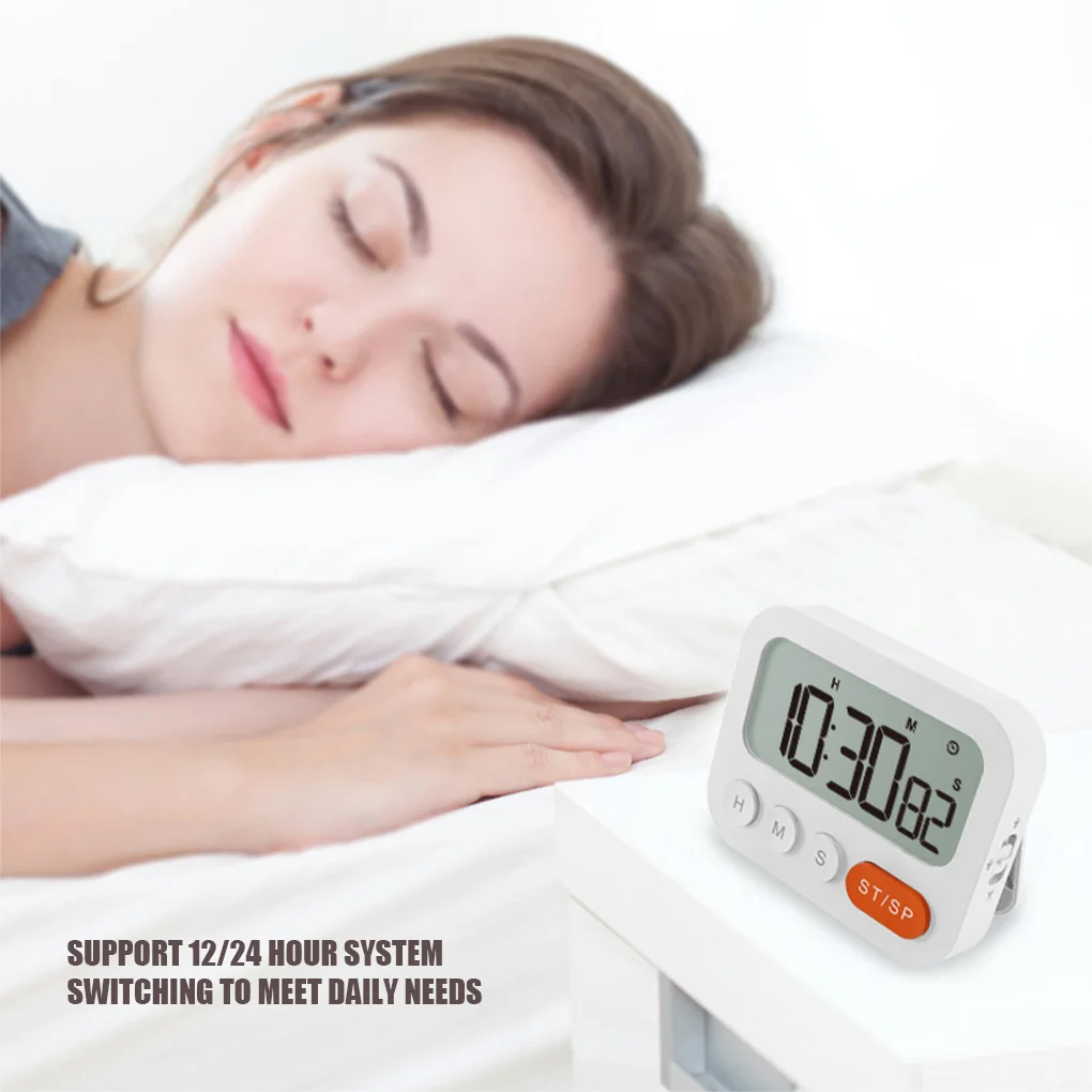 

LCD Cooking Timer Digital Countdown Alarm Studying Egg Boiling Battery Powered Electronic Stopwatch Household Supplies