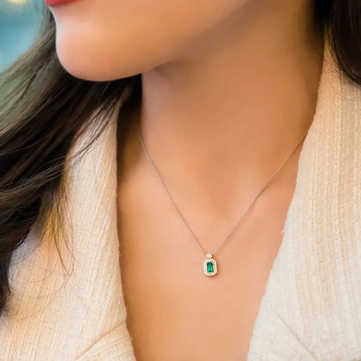 Ожерелье из чистого серебра всего тела для женщин простое легкое роскошное