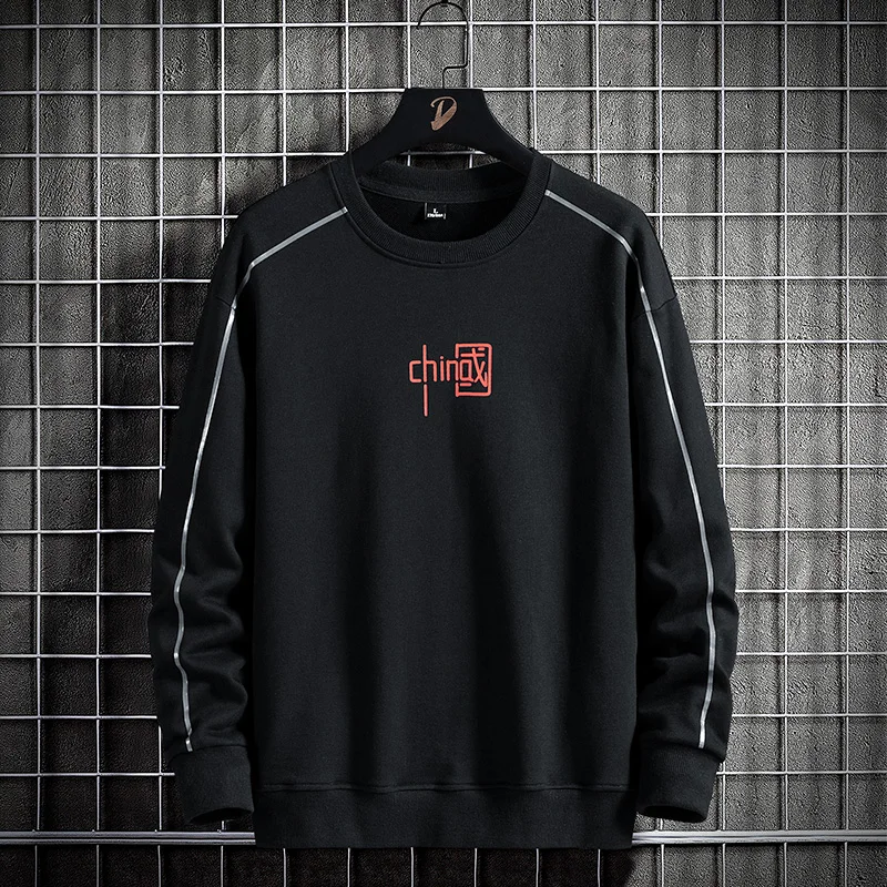 

Осень весна 2022 толстовки мужские черные хип хоп Панк пуловер уличная Повседневная модная одежда Большие размеры 3XL