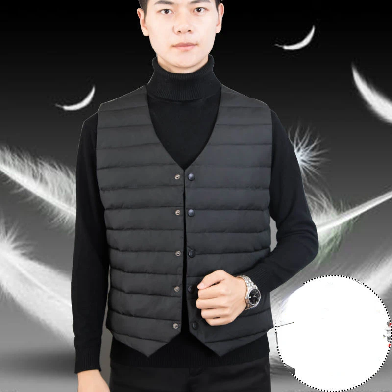 

Autumn Winter Vest Men Casual Outwear Warm Sleeveless Jackets Chalecos Para Hombre Male Fashion Waistcoat 5XL Vests Gilet E65