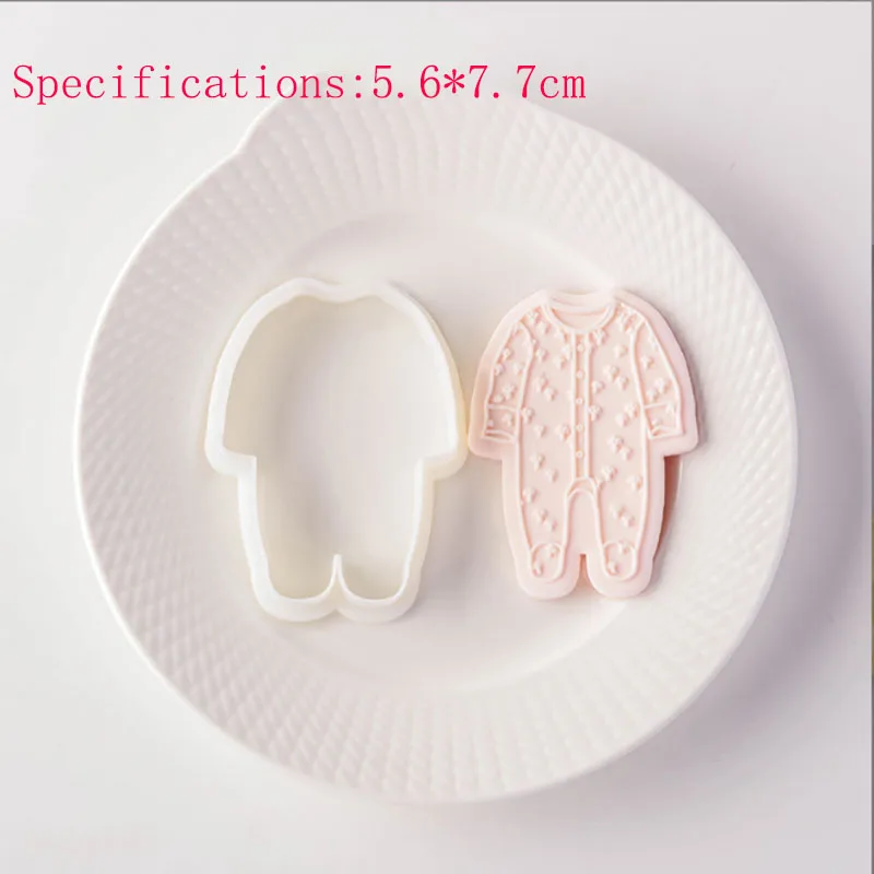 

Baby Clothes I Cartoon Birthday Full Moon Dessert Decoration Table Baking Cake Biscuit Sugar Turning Die