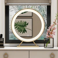 round cosmetic led table bathroom wall mirror decorative room makeup decoration home mirror with light spiegel vanity mirror