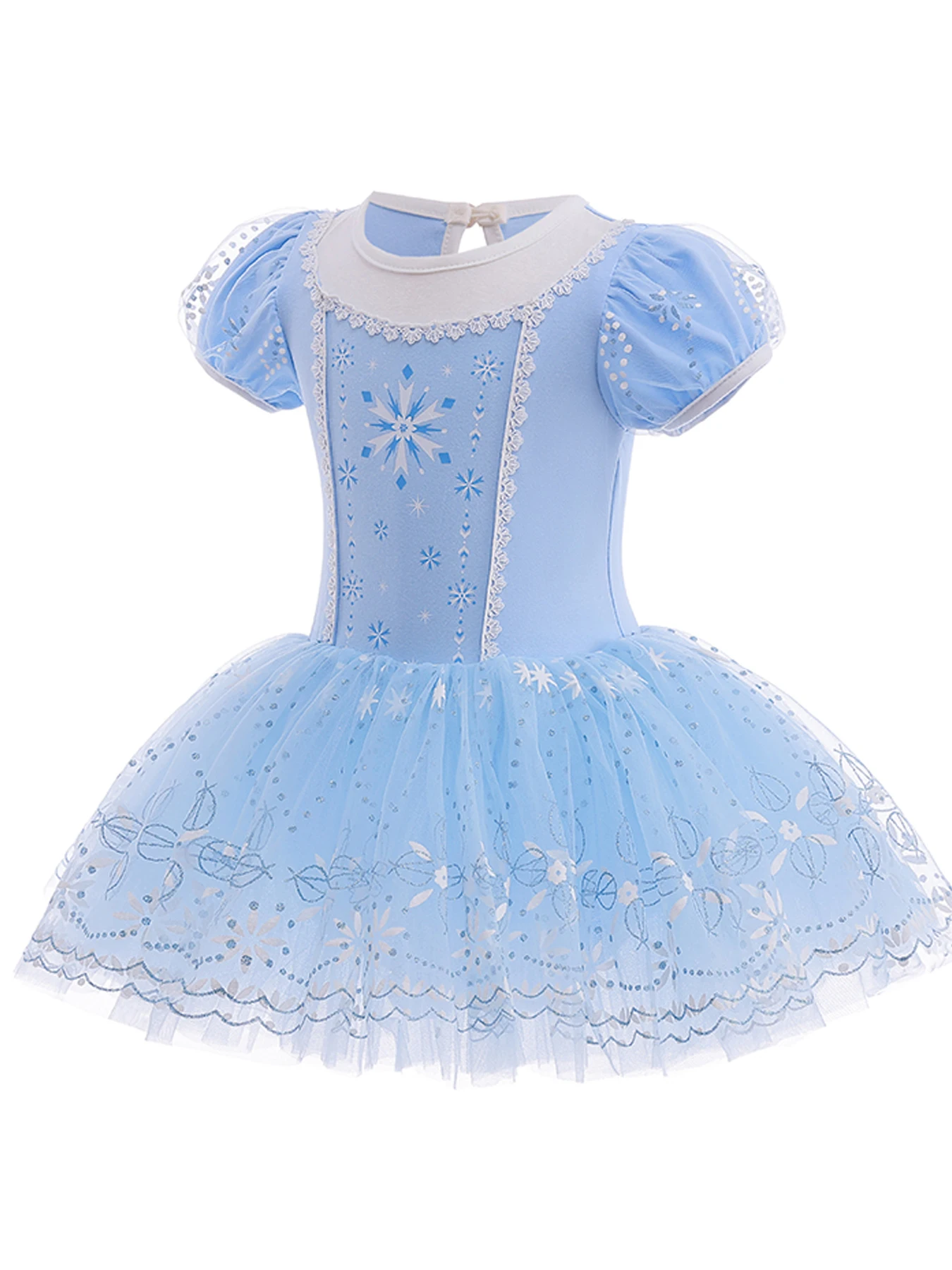 Синее Сетчатое Платье С Короткими Рукавами И Бантом Для Девочек Праздничный