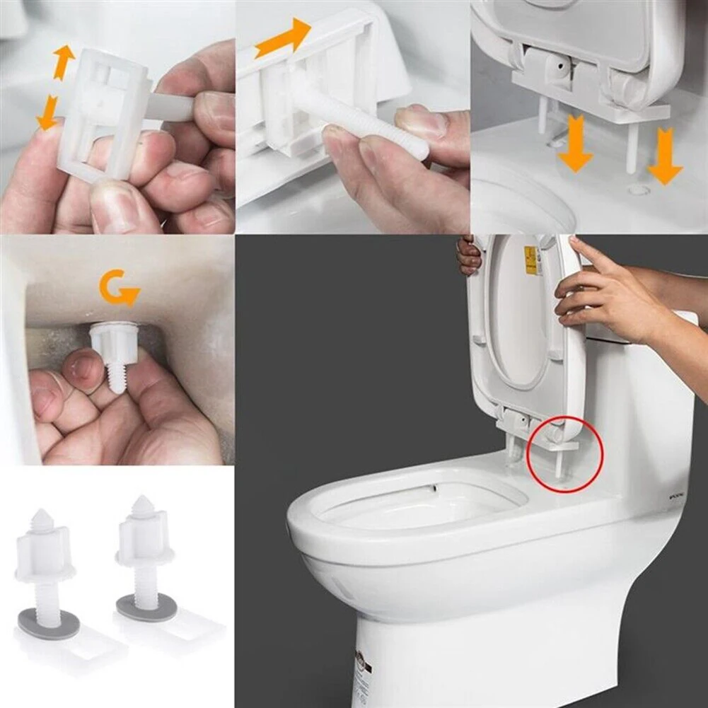 

Lid Accessories Toilet Screws Hinge Bolts Home Inner 8cm Nuts Plastic Rubber Seats Upper 12cm Washers Diameters
